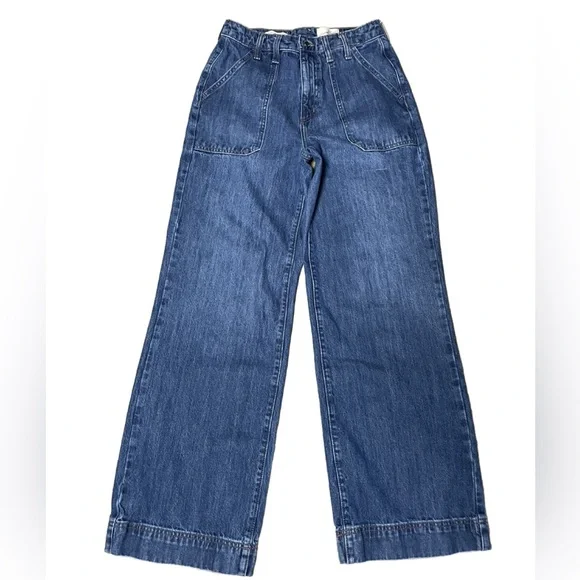 Universal Thread High Rise Wide Leg Medium Wash Jeans 100% Cotton (Size: 6R) - Picture 15 of 16